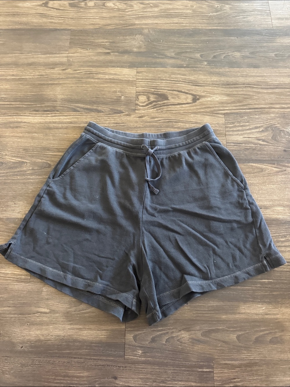 Women's Grey Athletic Drawstring Lounge Shorts